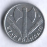 Монета 50 сантимов. 1944(B) год, Франция.