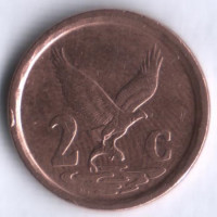 2 цента. 1991 год, ЮАР.
