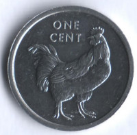 Монета 1 цент. 2003 год, Острова Кука. Петух.