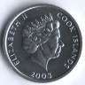Монета 1 цент. 2003 год, Острова Кука. Петух.