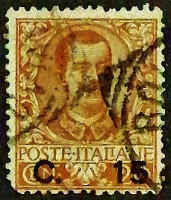 Почтовая марка (15 c.). "Витторио Эммануил III". 1905 год, Италия.