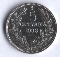5 сентаво. 1938 год, Чили.