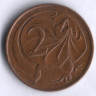 Монета 2 цента. 1966 год, Австралия.