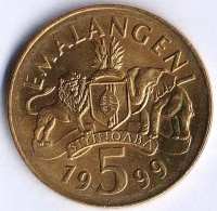 Монета 5 эмалангени. 1999 год, Свазиленд.