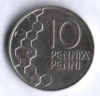 10 пенни. 1990 год, Финляндия.