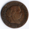 2-1/2 сентимо. 1868 год, Испания.