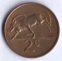 2 цента. 1986 год, ЮАР.