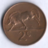 2 цента. 1986 год, ЮАР.