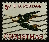 Почтовая марка. "Рождество-1965". 1965 год, США.