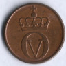 Монета 2 эре. 1967 год, Норвегия.