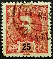 Почтовая марка (25 r.). "Король Карлос I". 1899 год, Португалия.