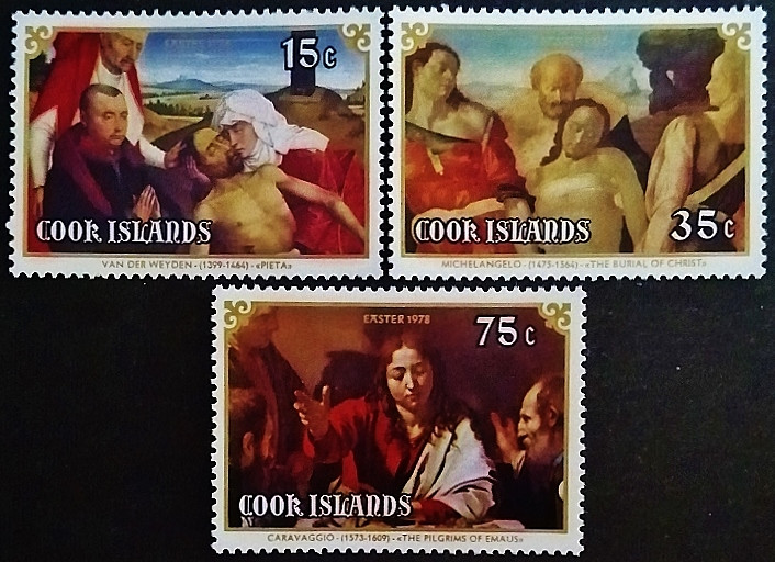 Набор марок (3 шт.). "Пасха". 1978 год, Острова Кука.