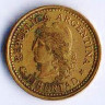 Монета 20 сентаво. 1970 год, Аргентина.
