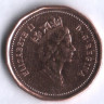 Монета 1 цент. 1993 год, Канада.