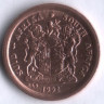 2 цента. 1992 год, ЮАР.