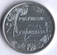 2 франка. 2004 год, Французская Полинезия.