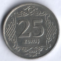 25 курушей. 2009 год, Турция.