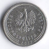 Монета 10 грошей. 2017 год, Польша.