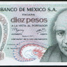 Бона 10 песо. 1977 год, Мексика.