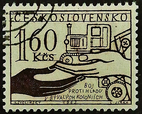 Почтовая марка. "Борьба с голодом". 1963 год, Чехословакия.