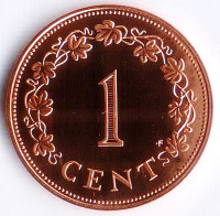 Монета 1 цент. 1976 год, Мальта. Proof.