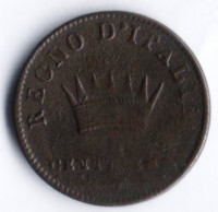 Монета 1 чентезимо. 1811 год, Королевство Италия.