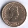 Монета 5 центов. 1965 год, Британские Карибские Территории.