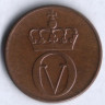 Монета 2 эре. 1972 год, Норвегия.