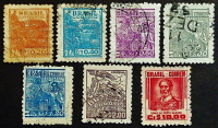 Набор марок (7 шт.). "Стандарт". 1946 годы, Бразилия.