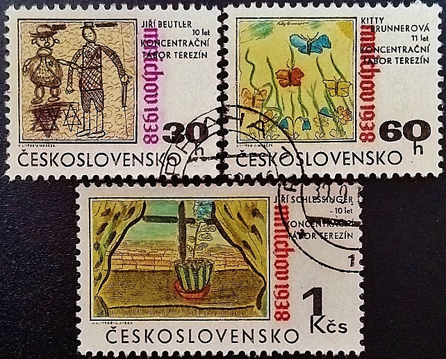 Набор почтовых марок (3 шт.). "30 лет Мюнхенскому соглашению". 1968 год, Чехословакия.