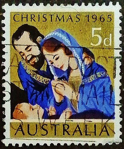 Почтовая марка. "Рождество". 1965 год, Австралия.