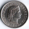 Монета 5 раппенов. 1969 год, Швейцария.