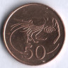 Монета 50 эйре. 1981 год, Исландия.