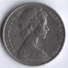 Монета 20 центов. 1974 год, Австралия.