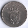 Монета 1 крона. 1964 год, Дания. C;S.