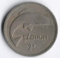 Монета 2 шиллинга (1 флорин). 1961 год, Ирландия.
