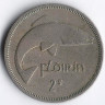 Монета 2 шиллинга (1 флорин). 1961 год, Ирландия.