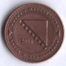 Монета 10 фенингов. 2004 год, Босния и Герцеговина.