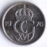 Монета 10 эре. 1976(U) год, Швеция.