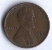 1 цент. 1951 год, США.