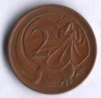 Монета 2 цента. 1971 год, Австралия.