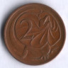 Монета 2 цента. 1971 год, Австралия.