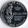 Монета 1 доллар. 1996(P) год, СШA. XXVI Олимпийские игры в Атланте. Большой теннис.