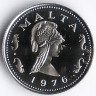Монета 2 цента. 1976 год, Мальта. Proof.
