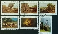 Набор почтовых марок  (6 шт.). "Картины из Национального музея (1979)". 1979 год, Куба.
