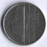 Монета 1 гульден. 1989 год, Нидерланды.