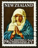 Почтовая марка. "Рождество". 1962 год, Новая Зеландия.
