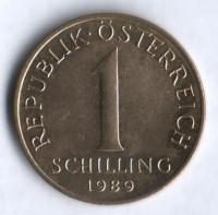 Монета 1 шиллинг. 1989 год, Австрия.