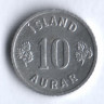 Монета 10 эйре. 1973 год, Исландия.