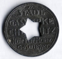 Газовый жетон. 1919 год, г. Хемниц (Германия).